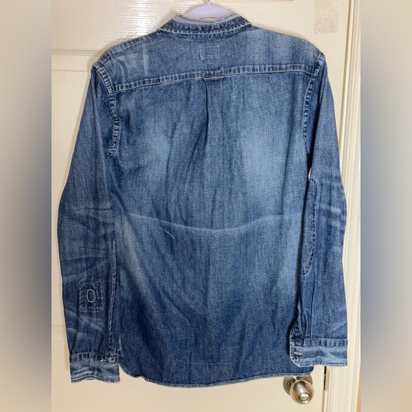 Levis Distressed, Patchwork, Denim Shirt Sz Medium Womens - Picture 6 of 12